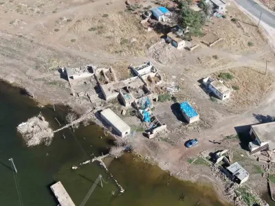 Baraj Suları Altında Kalan Belören Köyü Leyleklere Yuva ve Balıkçılara Uğrak Noktası Oldu
