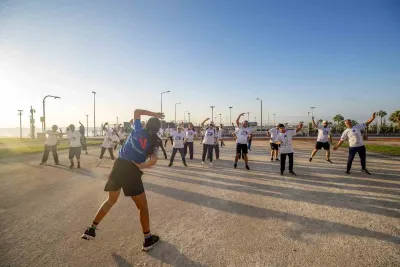 Mersinli Muhtarlar Avrupa Hareketlilik Haftası Kapsamında Sabah Sporunda Buluştu