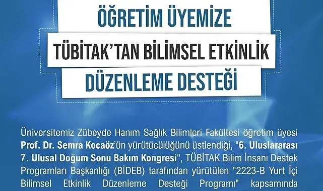 NÖHÜ öğretim üyesine TÜBİTAK'tan kongre desteği