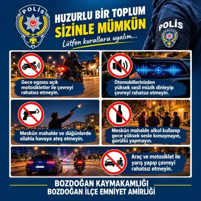 Bozdoğan’da Emniyetten Huzur ve Trafik Güvenliği Uyarısı