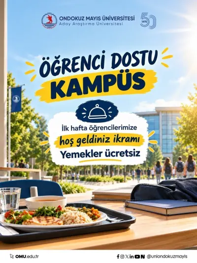 OMÜ'den Öğrencilere Yeni Dönem Jesti: İlk Hafta Yemekler Ücretsiz