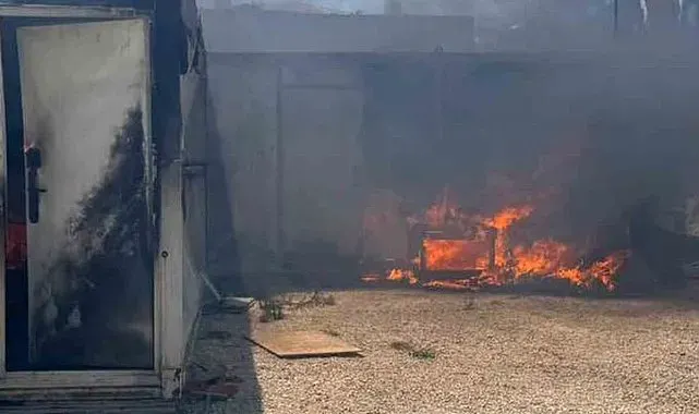 Antakya'da konteyner yangını