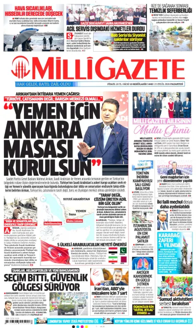 Milli manşeti