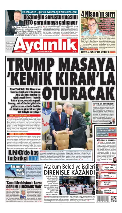 Aydınlık manşeti