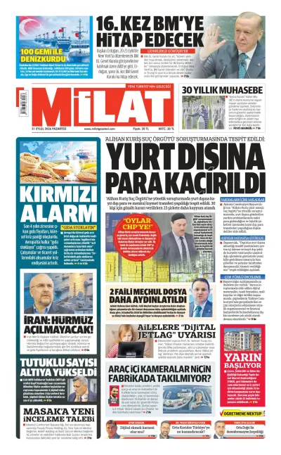 Milat manşeti