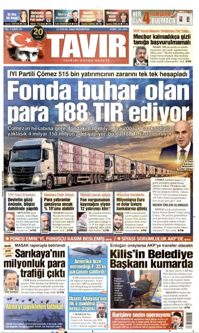Tavır manşeti