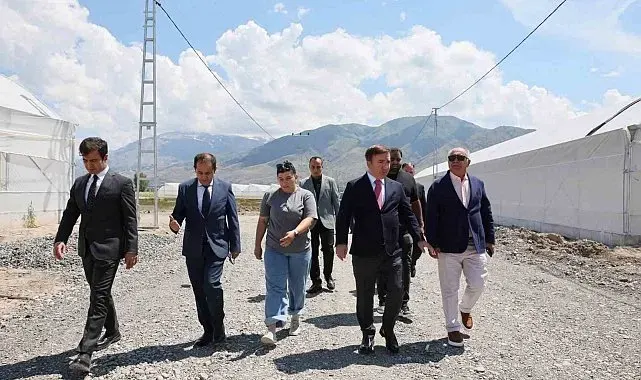 Vali Aydoğdu Toplu Sera Bölgesi'nde üreticilerle buluştu