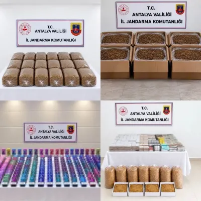 Antalya’da Yarım Ton Kıyılmış Tütün ve Kaçak Ürün Operasyonu