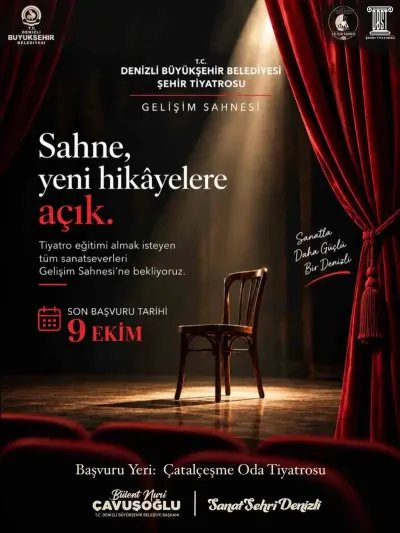 Denizli Büyükşehir Belediyesi Gelişim Sahnesi Tiyatro Eğitimleri İçin Başvuruları Başlattı
