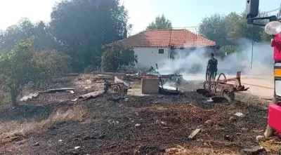 Serik'te Otluk Alanda Çıkan Yangın Evlere Metreler Kala Söndürüldü