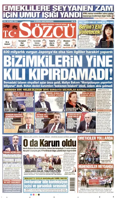 Sözcü manşeti
