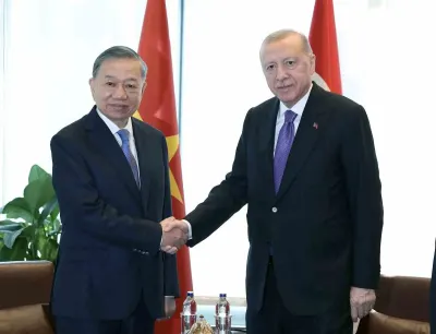 Cumhurbaşkanı Erdoğan, New York'ta Vietnam Devlet Başkanı To Lam ile Görüştü