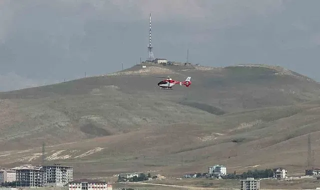 Ambulans helikopter kalp hastası için havalandı