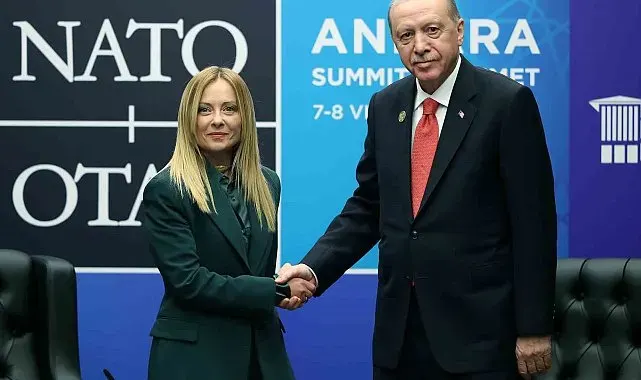 Cumhurbaşkanı Erdoğan, İtalya Başbakanı Meloni ile bir araya geldi