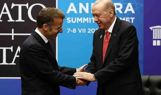 Cumhurbaşkanı Erdoğan, Macron ile görüştü