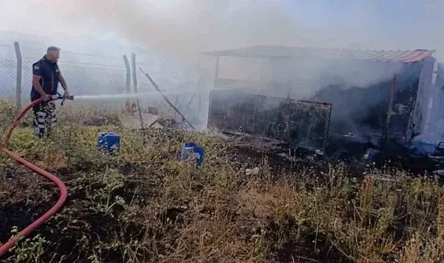 Yangında bağevi kullanılamaz hale geldi