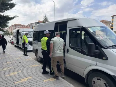 Konya'da Okul Servisleri ve Çevrelerine Yönelik Sıkı Denetim Gerçekleştirildi
