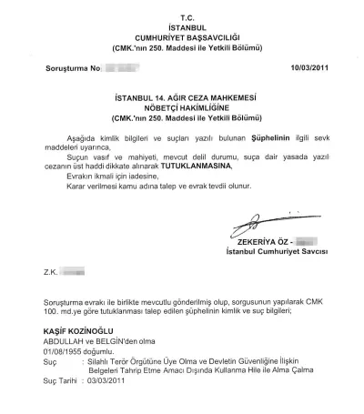 Kaşif Kozinoğlu'nu Tutuklamaya Sevk Eden Savcı Zekeriya Öz Çıktı