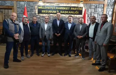 DAGC Heyetinden MHP Erzurum İl Başkanı Adem Yurdagül’e Hayırlı Olsun Ziyareti