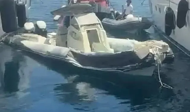Gaz kolu takılı kalan şişme bot, rıhtıma çarparak patladı: 1 yaralı