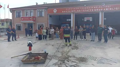 Samsun Havza'da İtfaiye ve 112 Personeline Yangın ve İlk Müdahale Eğitimi