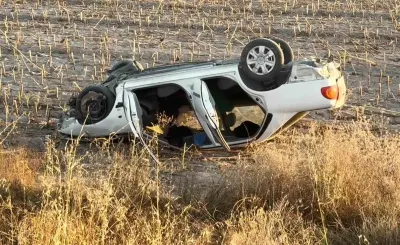 Aksaray'da Tarlaya Uçan Otomobil Takla Attı: Sürücü Yaralandı