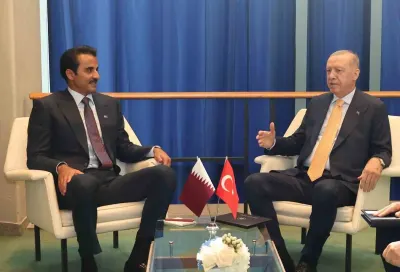 Cumhurbaşkanı Erdoğan, New York'ta Katar Emiri Al Thani ile Görüştü