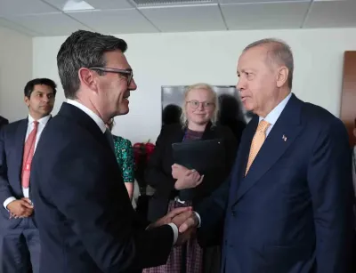 Cumhurbaşkanı Erdoğan, New York’ta İngiltere Başbakanı Andy Burnham ile Görüştü