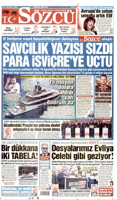 Sözcü manşeti