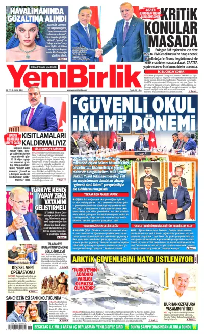 YeniBirlik manşeti