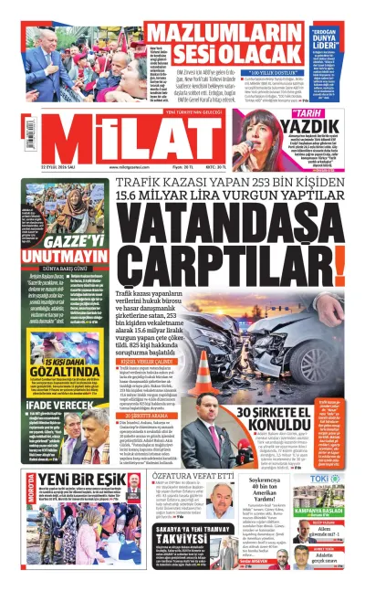 Milat manşeti