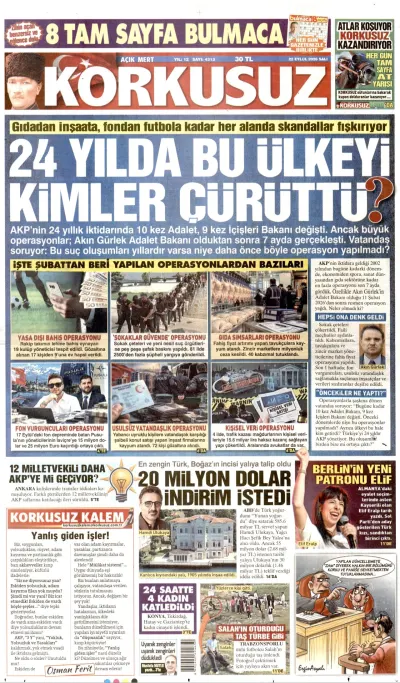 Korkusuz manşeti