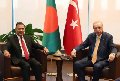 Cumhurbaşkanı Erdoğan, New York'ta Bangladeş Başbakanı Rahman ile Bir Araya Geldi