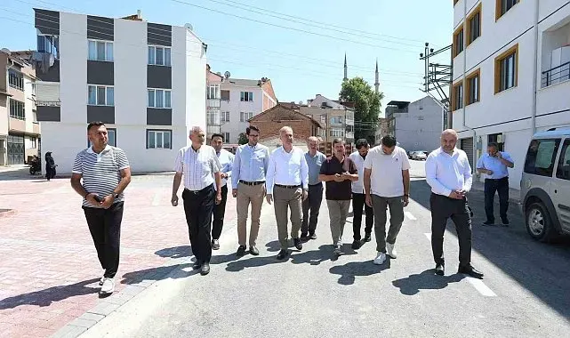 Başkan Taban tamamlanan asfalt ve otopark çalışmalarını yerinde inceledi