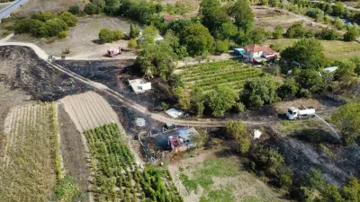 Safranbolu'da Korkutan Ot Yangını: Evlere Sıçramadan Söndürüldü