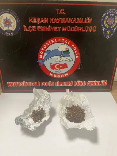 Keşan'da Polis Denetimlerinde Uyuşturucu ve Ruhsatsız Silah Ele Geçirildi
