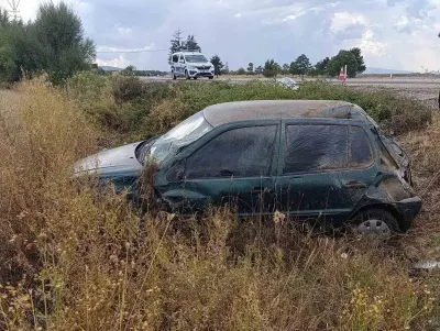 Konya'da Yağmurun Kayganlaştırdığı Yolda Kaza: 1 Yaralı