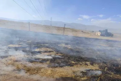 Muş’ta İki Bölgede Çıkan Anız Yangınları İtfaiye Tarafından Söndürüldü