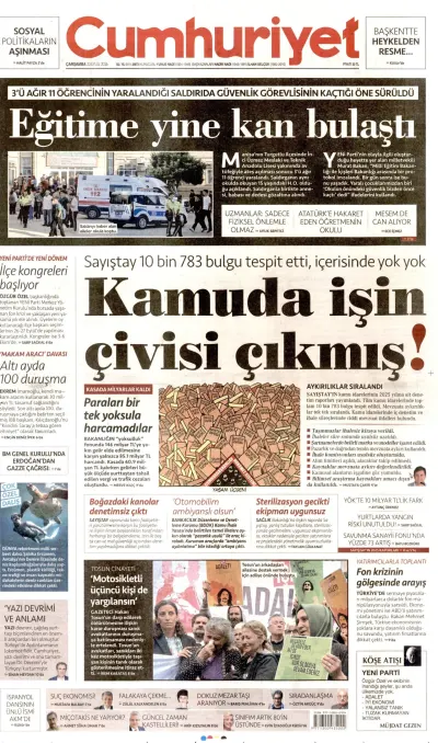 Cumhuriyet manşeti