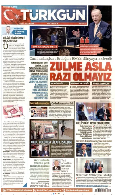 Türkgün manşeti