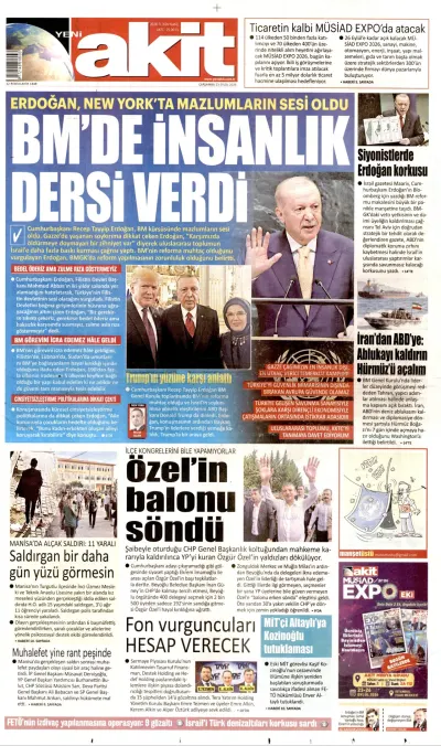 Yeni Akit manşeti