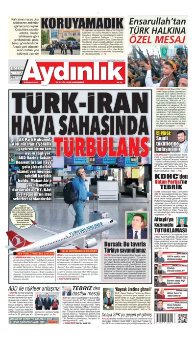 Aydınlık manşeti