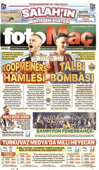 Fotomaç manşeti