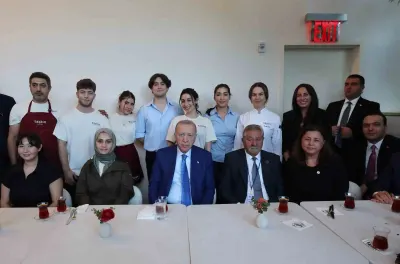 Cumhurbaşkanı Erdoğan'dan New York'ta Taşkın Pastanesi'ne Ziyaret