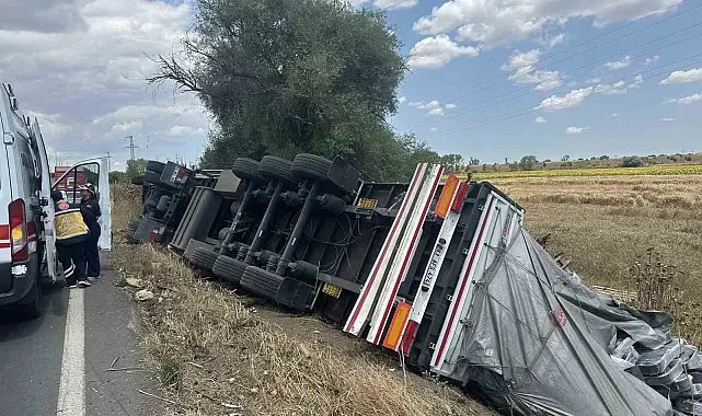 Muratlı'da tır kazası