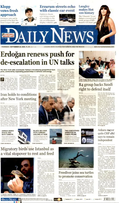 Hürriyet Daily News manşeti