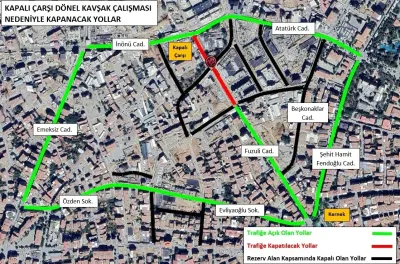Malatya'da Ulaşım Duyurusu: İnönü Caddesi'nden Fuzuli Caddesi'ne Girişler Kapanıyor