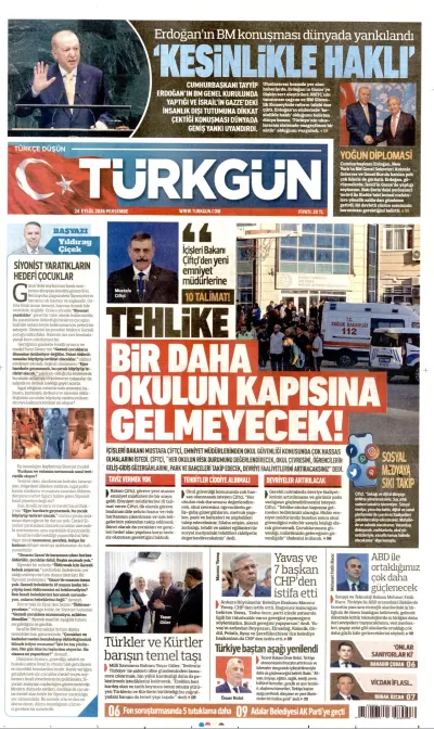 Türkgün manşeti
