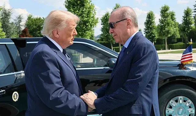 Cumhurbaşkanı Erdoğan, Amerika Birleşik Devletleri Başkanı Trump'ı törenle karşıladı