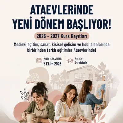 Ataşehir Belediyesi Ataevlerinde Yeni Dönem Kurs Kayıtları Başladı